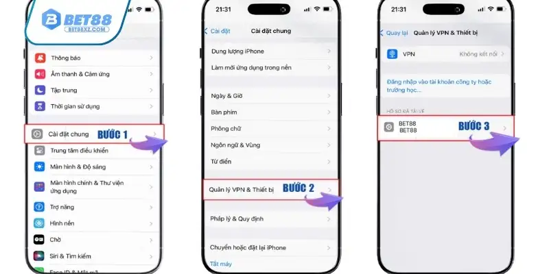Cách tải app BET88 về điện thoại iOS