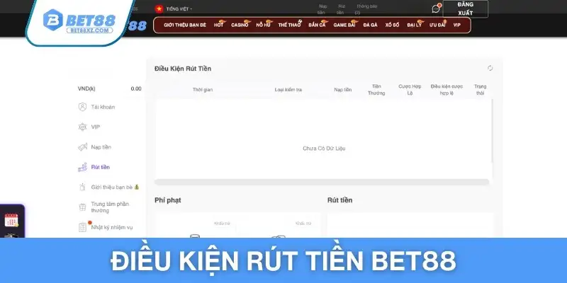 Điều kiện rút tiền Bet88