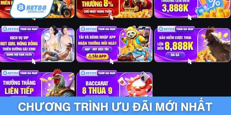 Tất cả các chương trình ưu đãi mới nhất của BET88