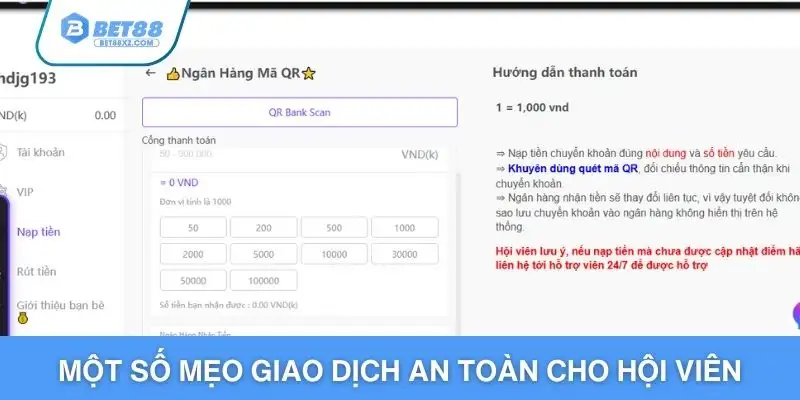 Một số mẹo giao dịch an toàn cho hội viên