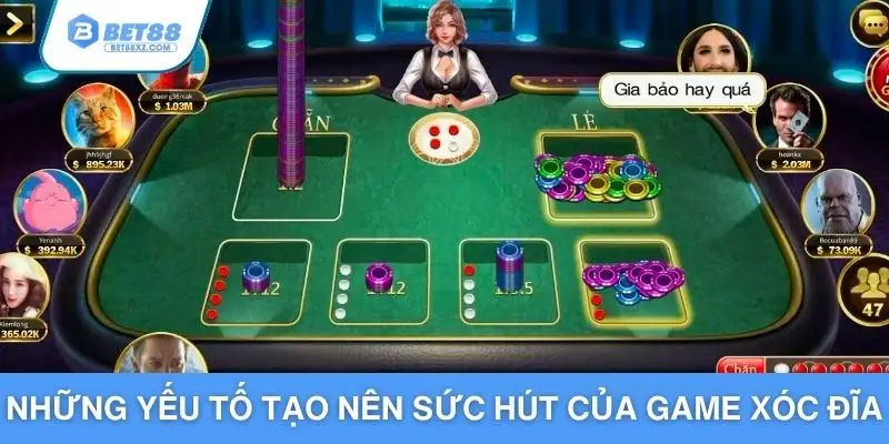 Những yếu tố tạo nên sức hút của game xóc đĩa