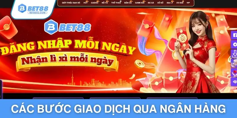 Các bước giao dịch qua ngân hàng trực tuyến 