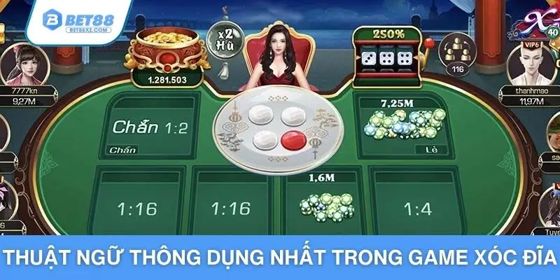 Thuật ngữ thông dụng nhất trong game xóc đĩa